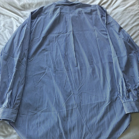 Ralph Lauren Blue Label Blue & White Striped Long Sleeve Shirt, 2XLT - Picture 2 of 4